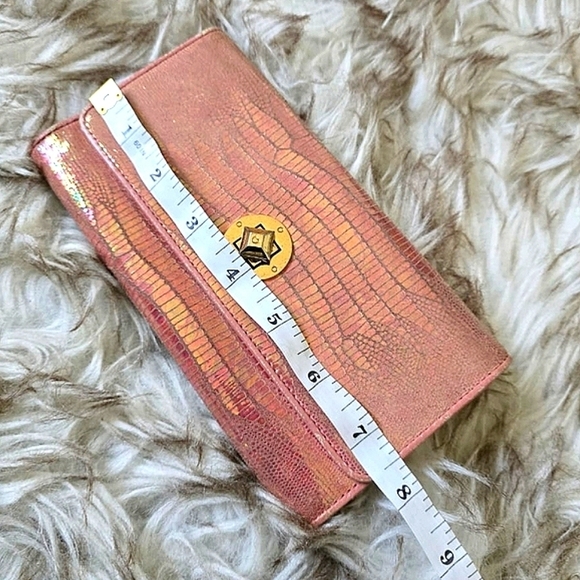 Lovcat DivaTrifold Multicard Holder  Clutch Wallet purse.Irridescent Blush Pin🌴 - Picture 9 of 10
